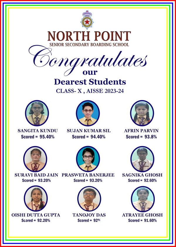 Class-X, AISSCE 2023-24 | School Topper | North Point | Arjunpur